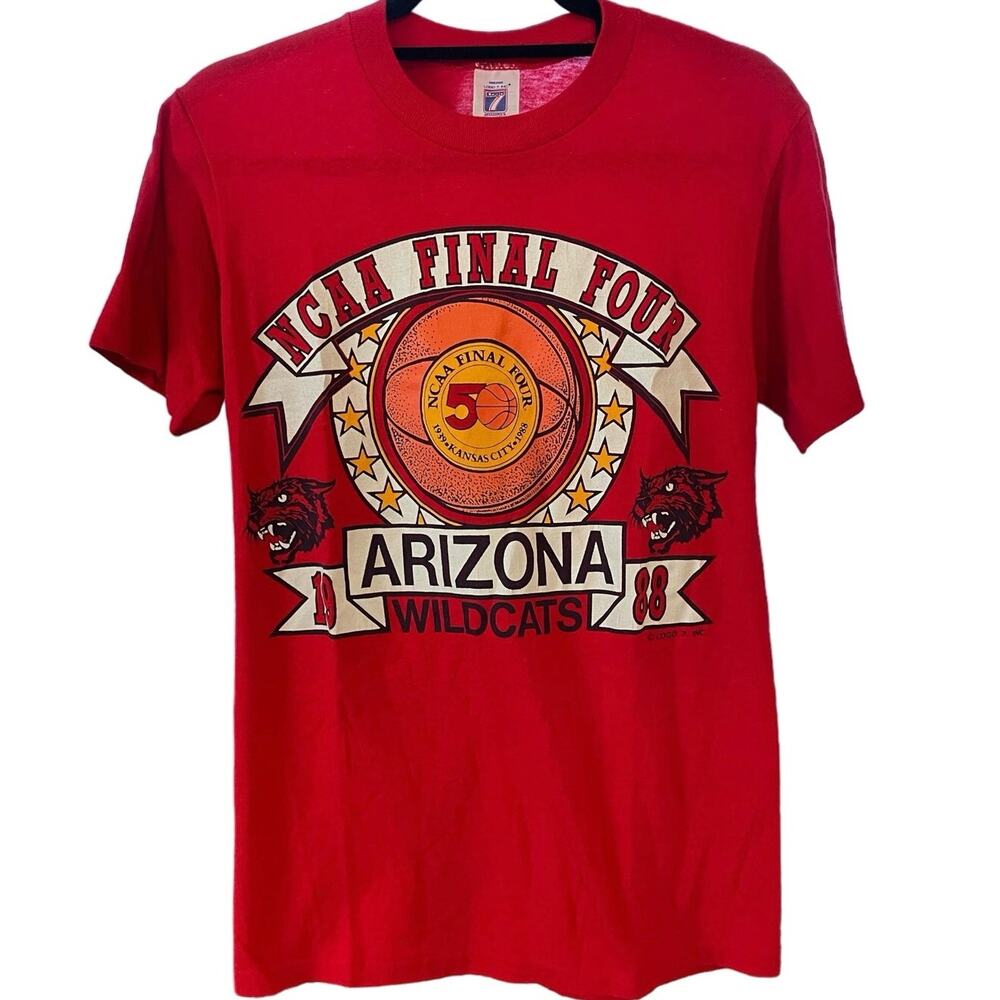 Vintage 80s Final Four Arizona Wildcats 1988 Single Stitch Shirt Adult Medium